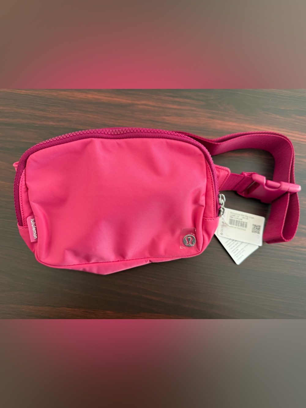 NWT Lululemon Everywhere Belt Bag Large Wild Berry Silver Hardware Nylon New - Picture 1 of 5